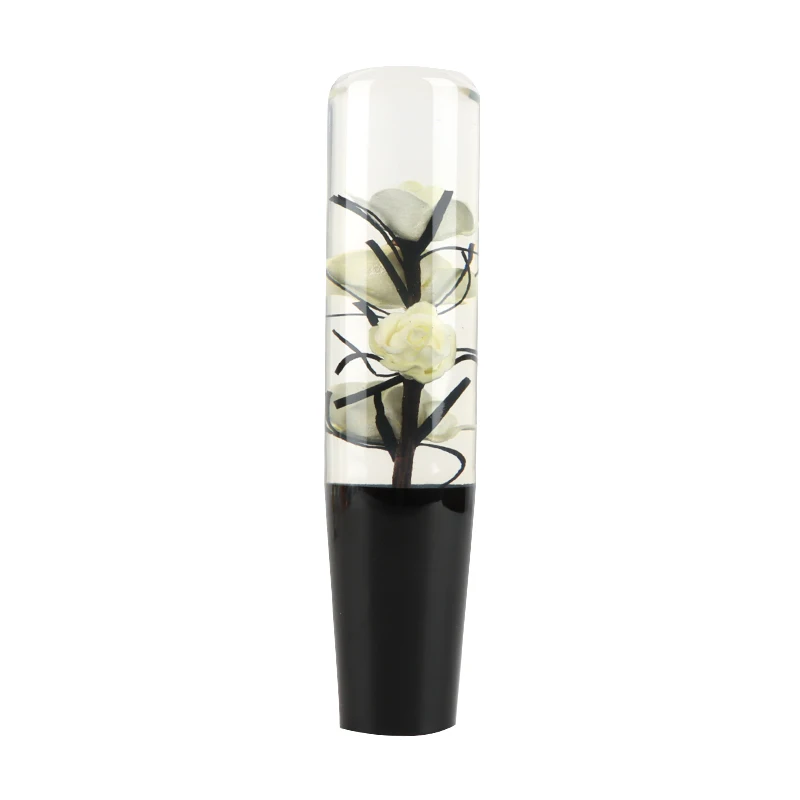 Colorful Flower crystal 20cm Universal Car accessories shift knob blossom flower resin crystal gear shift knob