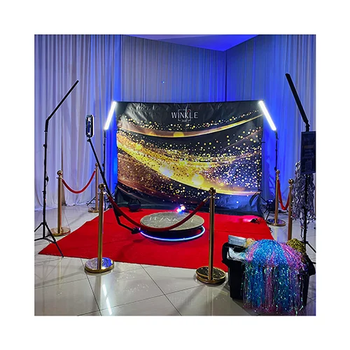 2024 Новейшая модная фотобудка 360 Con Aro Led Cuadrado логотип Rgb градусов Светодиодная подсветка