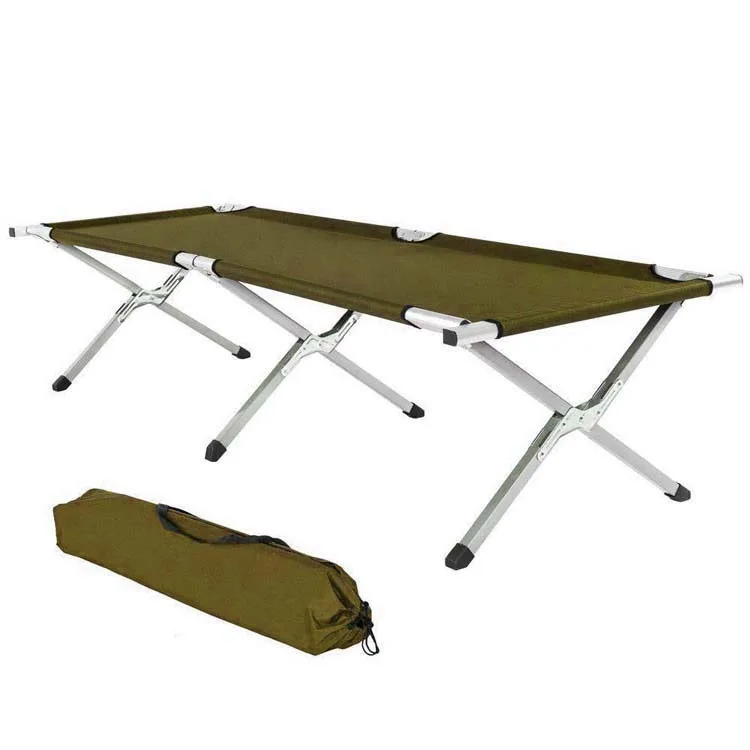 New Design Customized Camp Folding Bed For Beach Outdoor Furniture Portable Lightweight Sun Lounger Folding Bed Cheap Cots