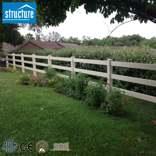 white ranch style fencing pvc ranch horse fence