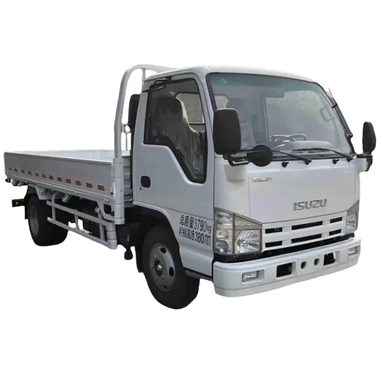 Best-selling Isuzu van 4x2 LHD /RHD 3 ton cargo truck ELF Euro 6  engine cargo box length 4000mm fence truck for sale in factory
