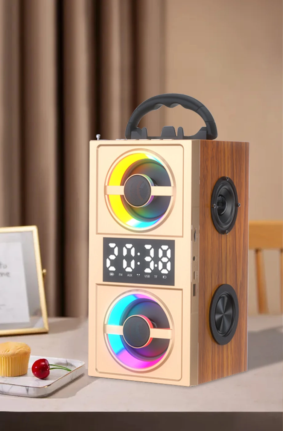 New Arrivals Stock Goods Box Wireless Wooden Best Quality Speaker BT Speaker Wireless with Low Price