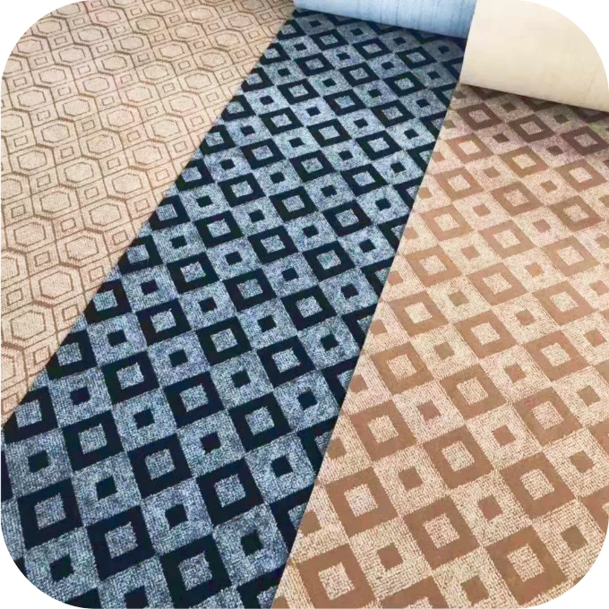 Polyester Single Double Color Jacquard Non Woven Needle Punched Carpet
