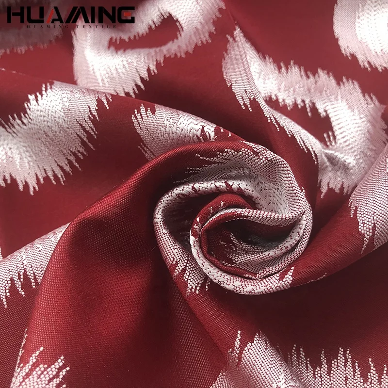 European Desgin Recycled 100% Polyester custom jacquard knit circle pattern print silk curtain fabric