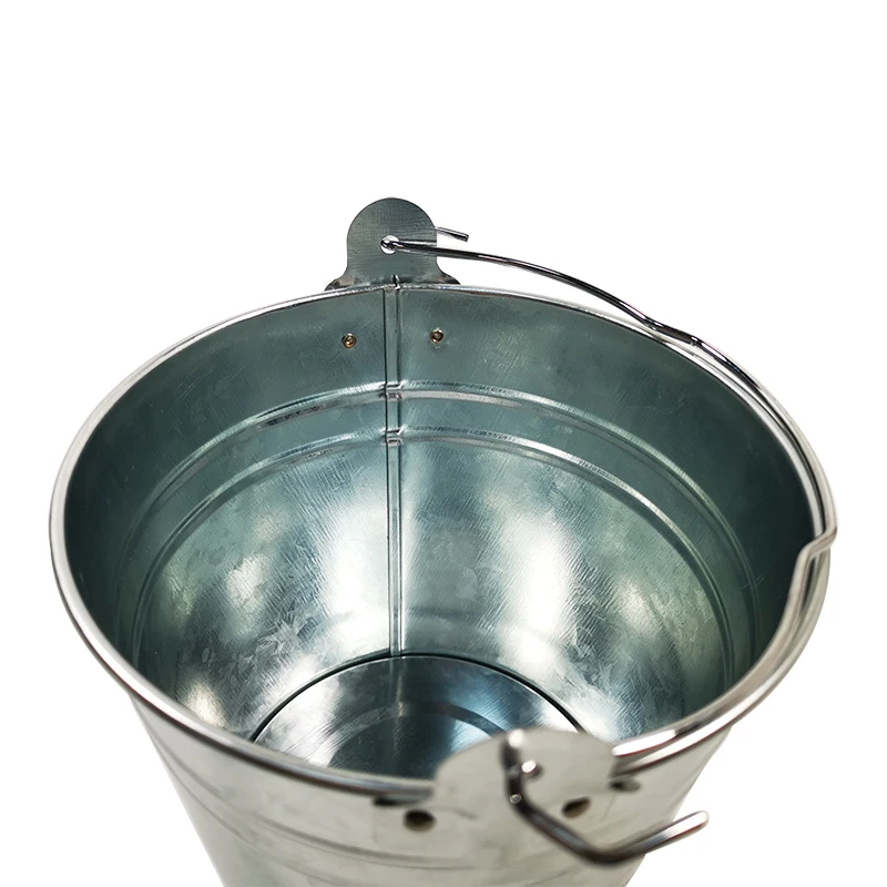 Zinc Beer Buckets Customized Outdoor Round 2L Soda Wine Champagne Galvanized Iron Metal Ice Bucket