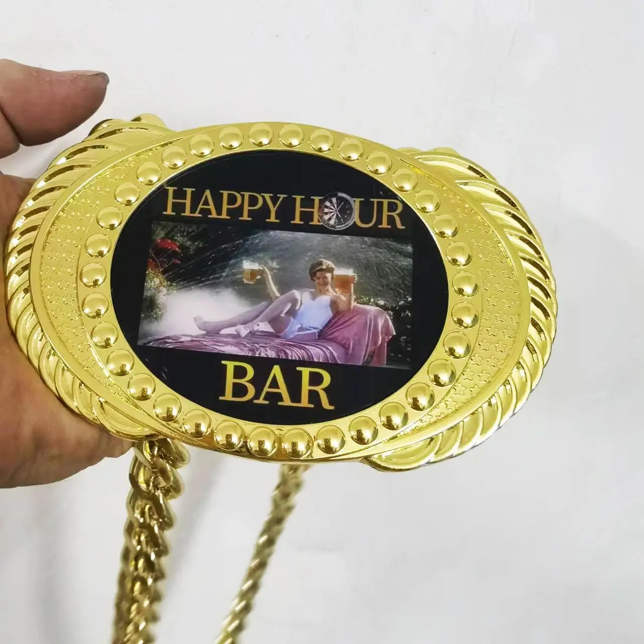 Custom Medal Necklace Football Belt Trophy Champ Award Winner Prize Trophy Award Necklace For  Baseball Basketball Softball