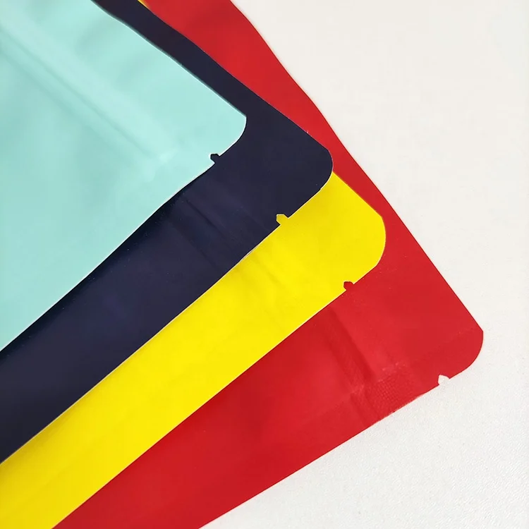 RTS 17x24cm black yellow blue pink green orange purple color recyclable kraft paper pouch for food packaging