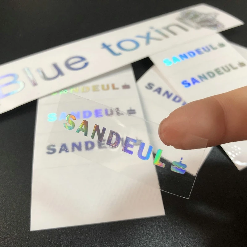 Cheap Custom Logo Brand Name Printing Uv Removable Vinyl Sticker Transfer Die Cut Logo Holographic Sticker For Metal Jar