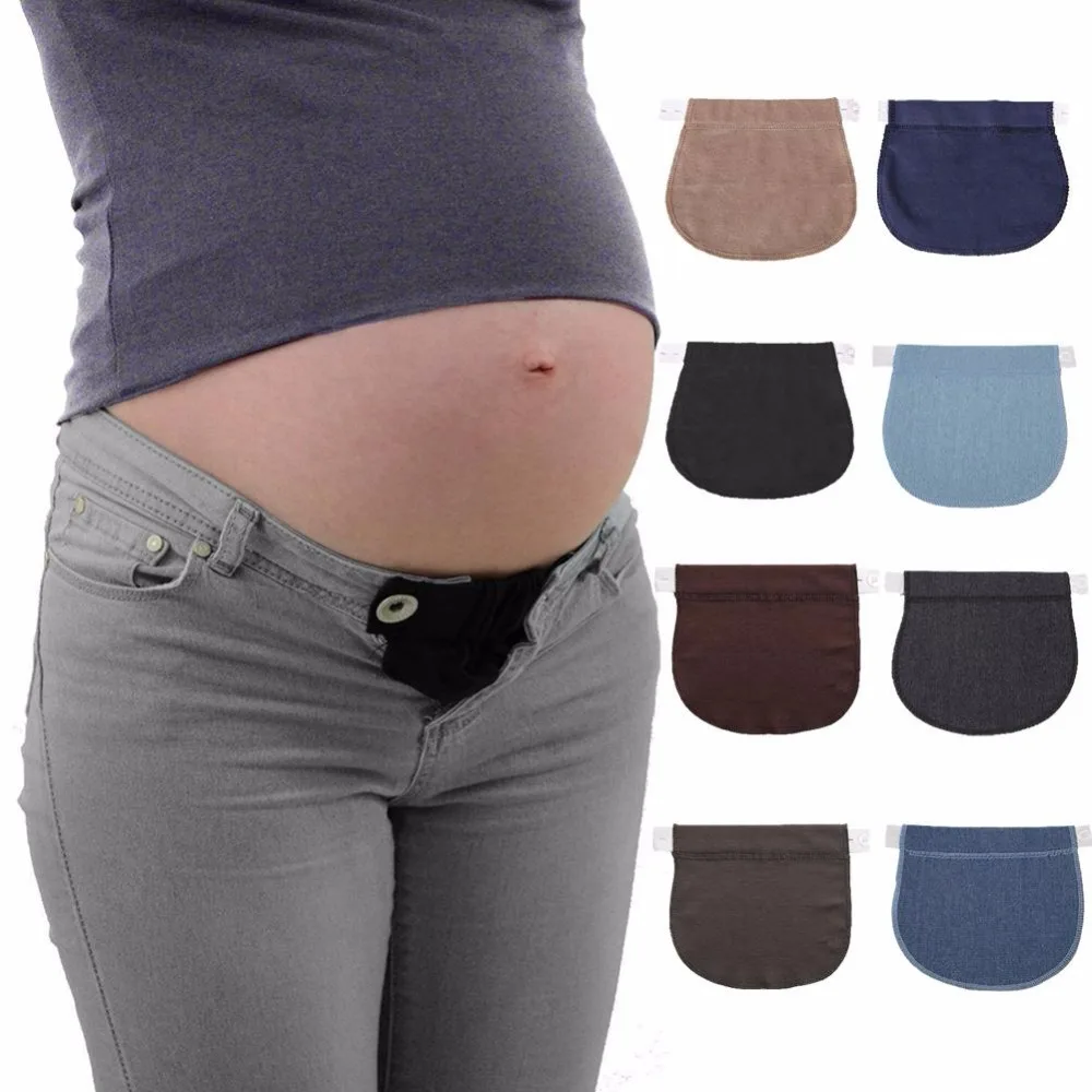 hot  New design Pregnant Belt Elastic Waist Extender Pants Pregnancy Support Maternity  Waistband