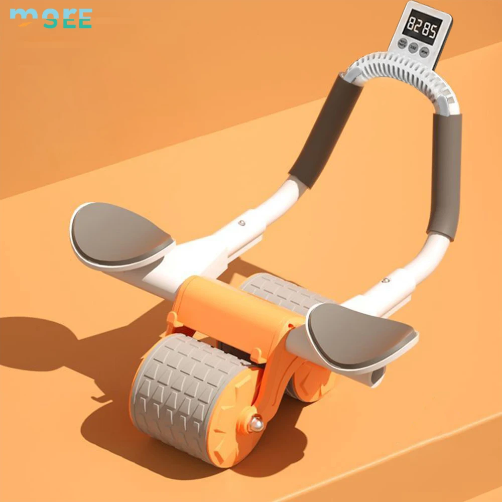 SeeMore Selection Core Exercise Equipment Timer Automatic Rebound Abdominal Wheel Elbow Support Abs Roller Wheel