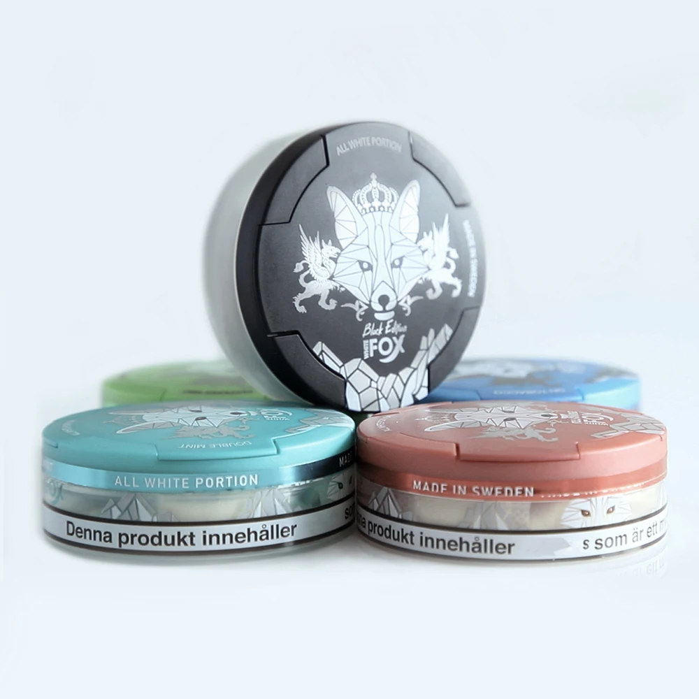 Высококачественные лучшие цены ароматизаторы ZYN FOX VELO DZRT Snus энергетические пакеты коробка для жевательной резинки Pablo Айсберг/консервные Fox Can