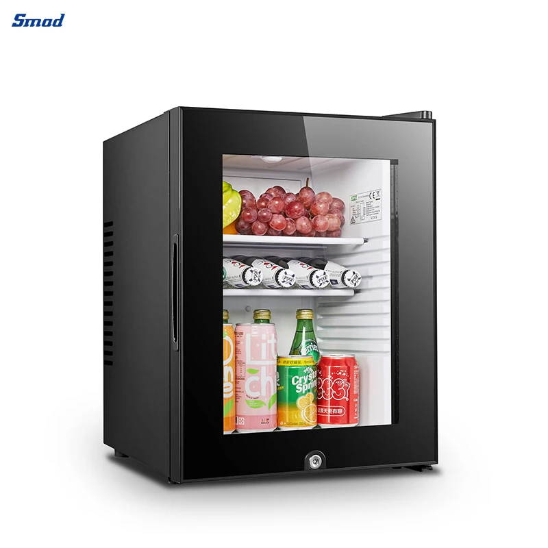 Smad 40L Portable Transparent Door Electric Fridge Hotel Mini Fridge