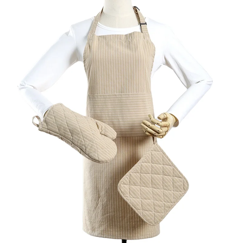 Size Color Customization Poly Pretty Promotional Coffee Shop Hot Sell Cotton Printed Apron kitchen