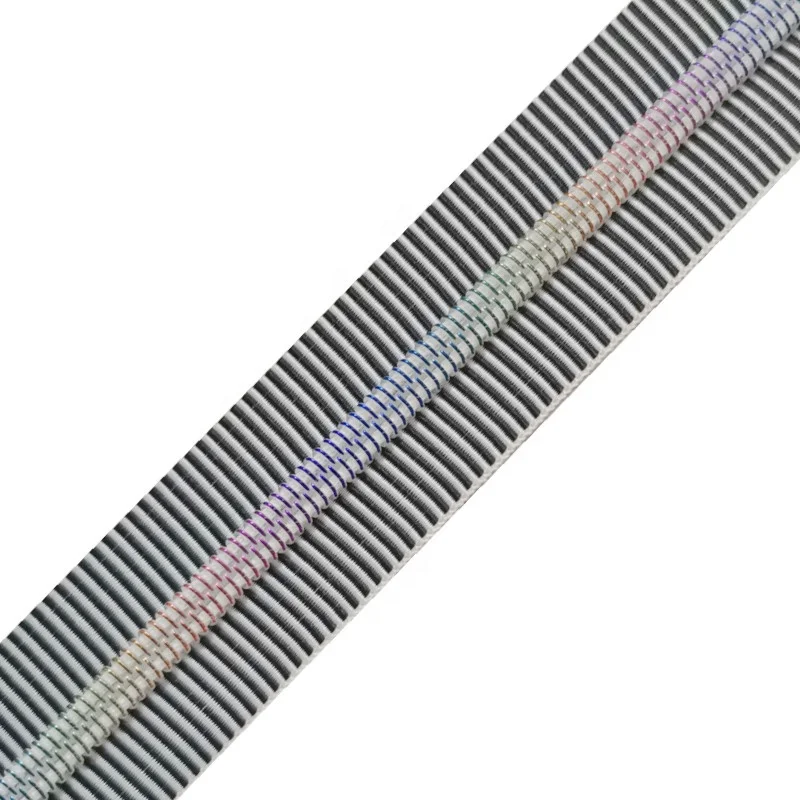 #5  black stripe nylon zipper