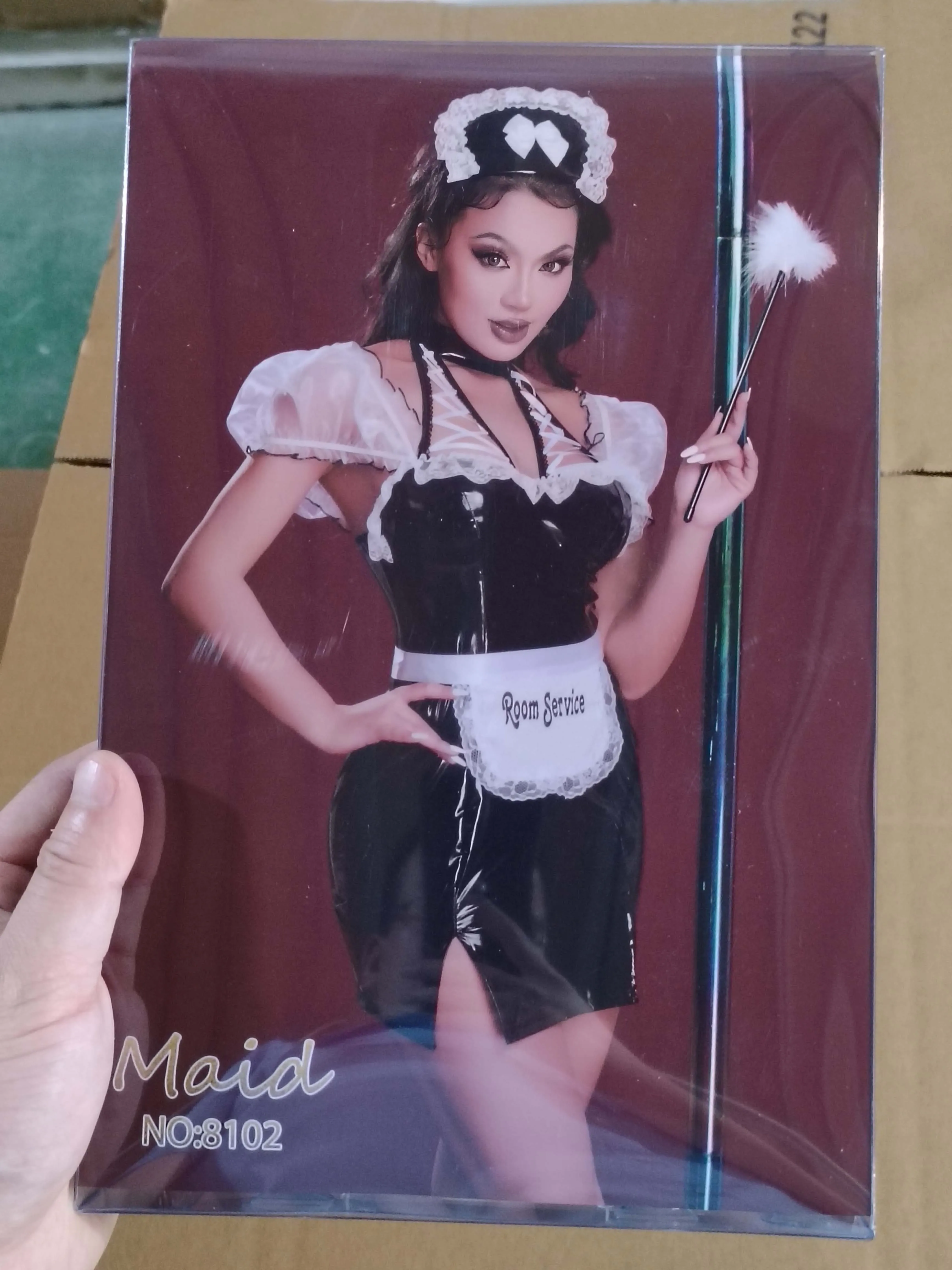 Black White French Maid Sexy Lingerie Bar Servant women Costume Dress Uniform(1).jpg