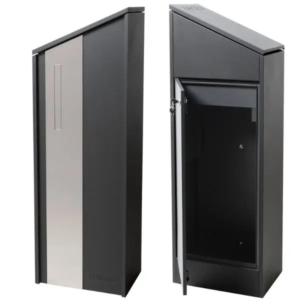 Custom Outdoor Standing Galvanized Steel Parcel Drop Secure Delivery Box Smart Postal Parcel Lock Box Mailbox