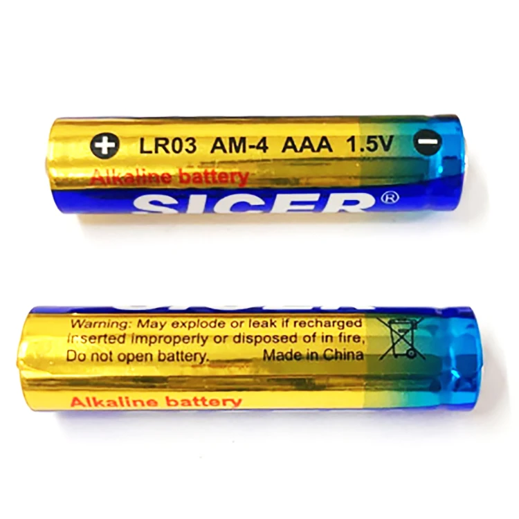 Cheap high capacity aaa LR03 1.5v dry cell no. 7 alkaline battery 140 Minutes Discharge Time