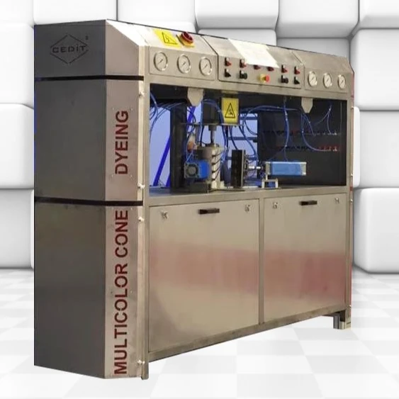 
Многоцветная машина для окрашивания конической пряжи 