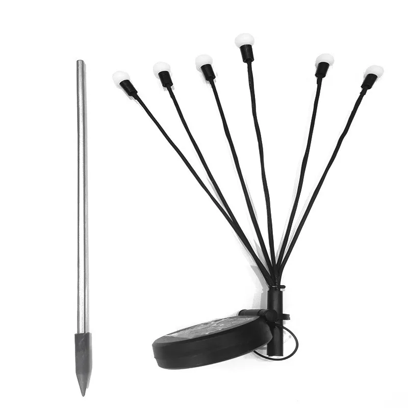 Solar swaying Fireworm Light Firefly Glowworm 6 8 10 Garden Decoration Low Voltage Landscape Outdoor Lawn lights