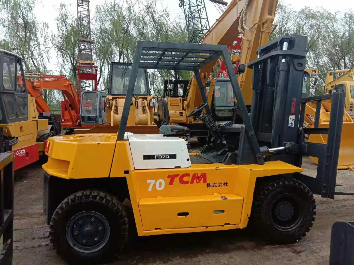 Forklift Truck With Side Shift Japanese Engine Used 7 ton TCM forklift for hot sale