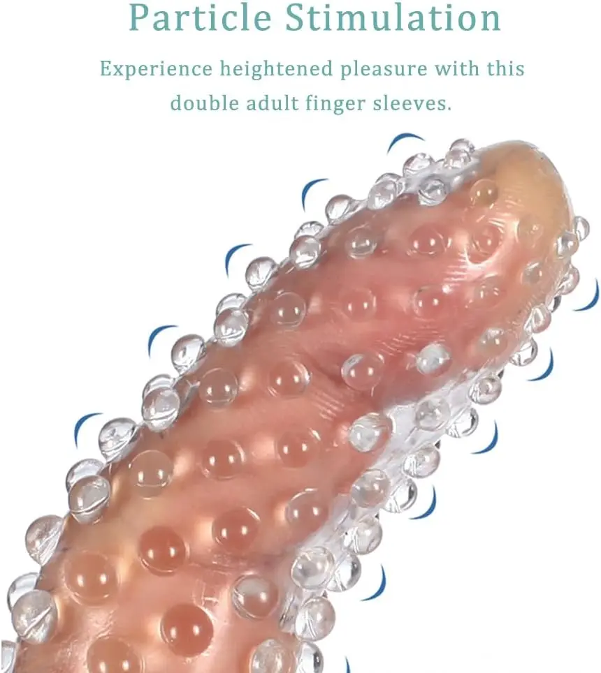 Finger Sleeves, G-Spot Clitoral Stimulator Finger Sleeve Soft Silicone Sex Toy Stimulation for Women