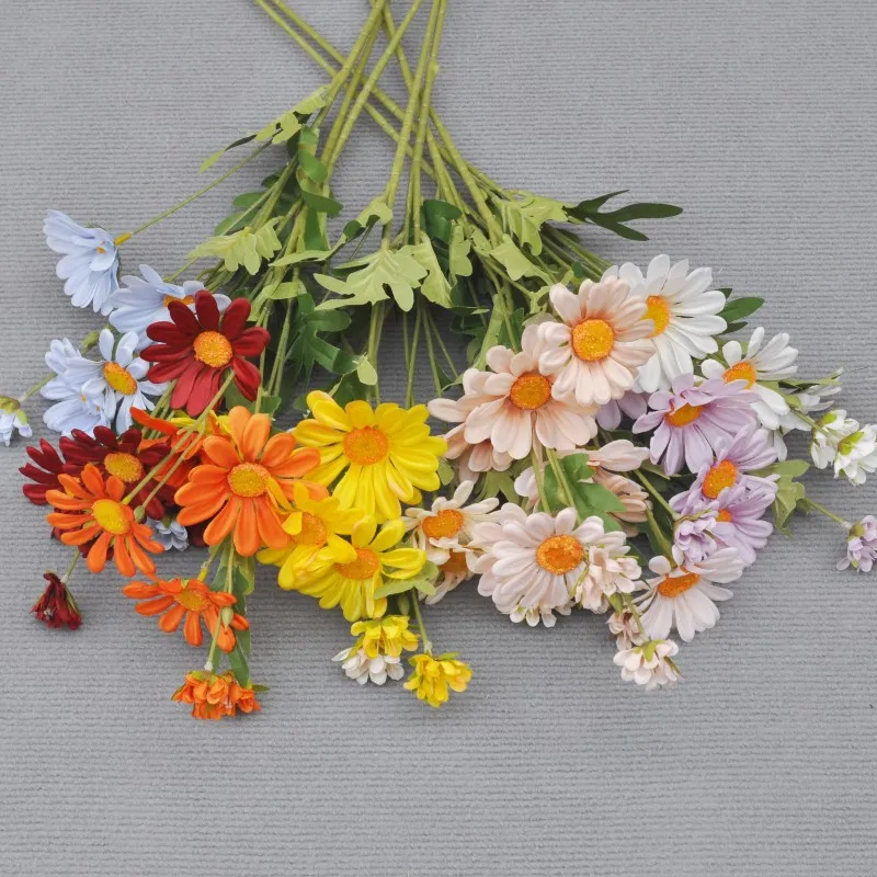 Factory Direct Cheap Wholesale Home Decor Flower Single Stem Artificial Mini Chrysanthemum Daisy Flower