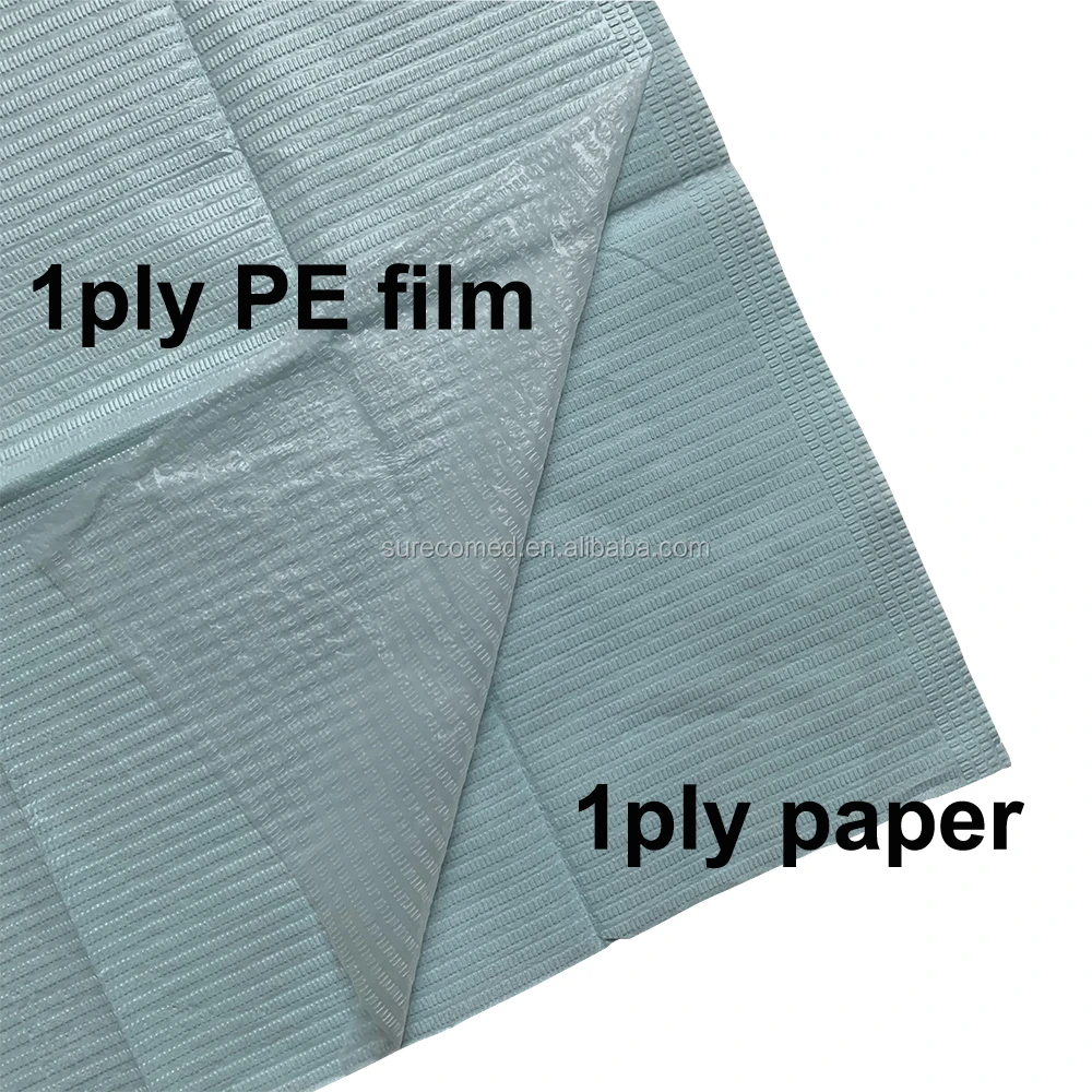 
Customized 2ply Disposable Waterproof Dental Bibs 28.5cm*21.5cm 