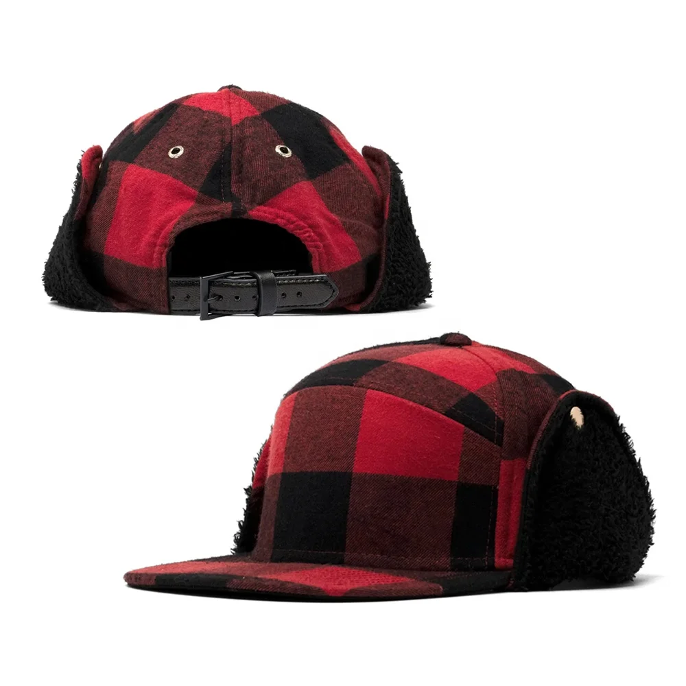 OEM Wholesale Luxury gorras sports cap dad hat printing 6 panel Horizon custom design mens warm winter hat aviator earflap hat