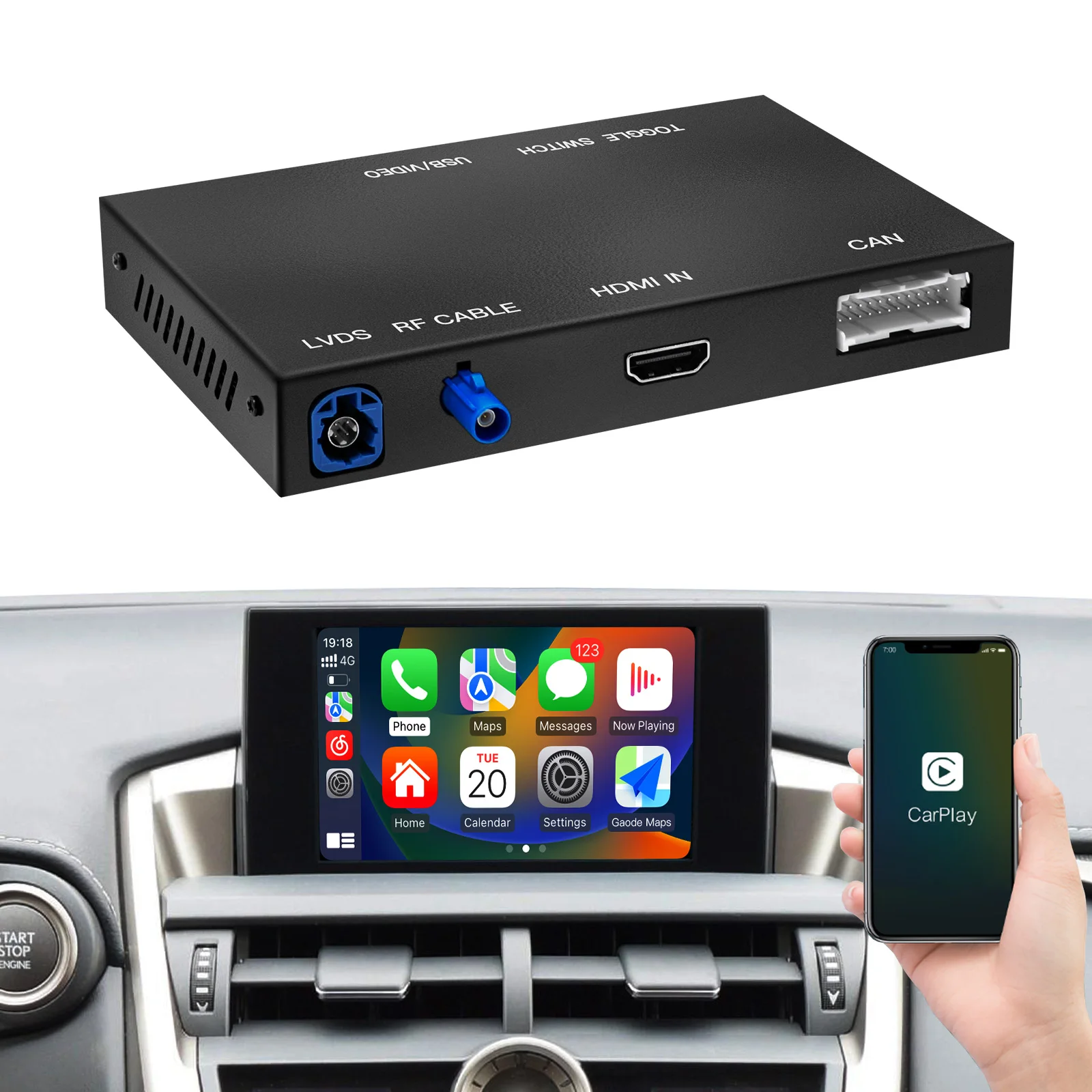 Carplay Android для Lexus ux200/ux250h/is300/is350/ct200h/rx350/rx350/rx450h/rx450hl/gs350/gs350h/ls500/lx570/lc500/rc300/rc350