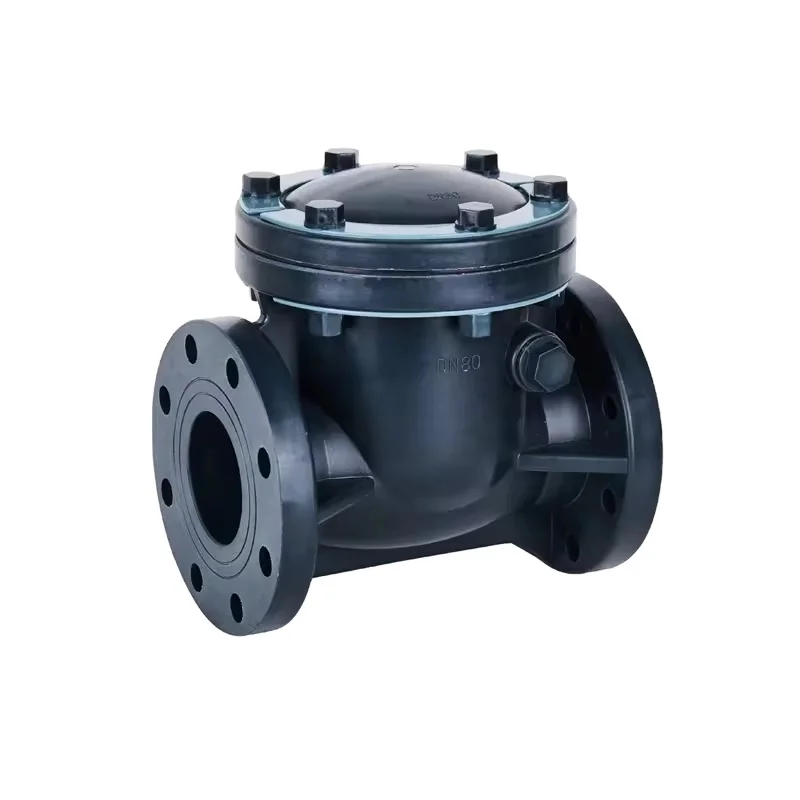 Flange Type Plastic Check Valves PVDF PPH UPVC Warfer/Swing Check Valve For Chemicals