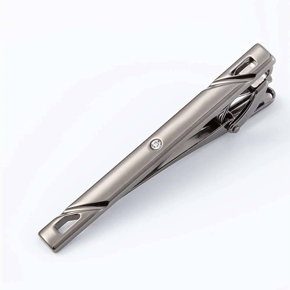 Stainless Steel Mother of Pearl Cufflink and Tie Clip Set Premium Jewelry for Men