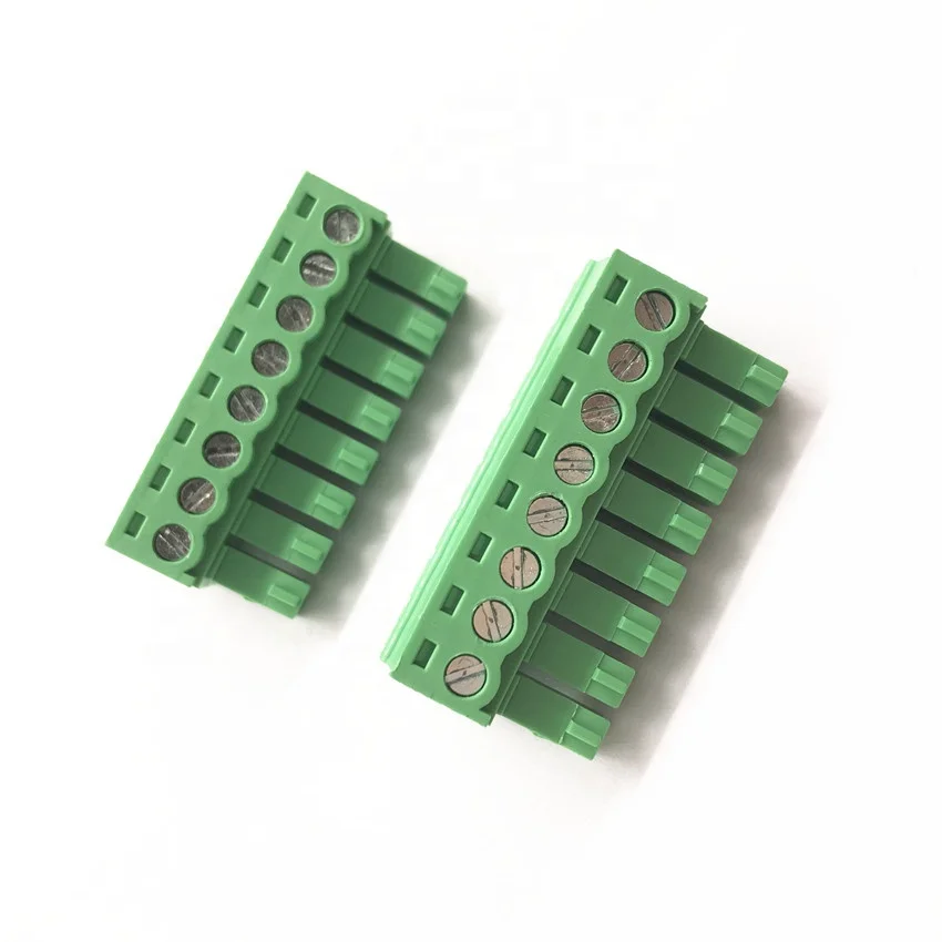 pcb board 3.5/3.81mm  pitch terminal block 2/3/4/5/6/7/8/10 pin 300V 8A terminal blocks connector