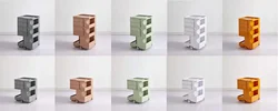 Multi-storage Rolling 2 Tier 2 Drawer Cart Storage Cabinet ABS Plastic Pink White Black  Storage Drawer Cart