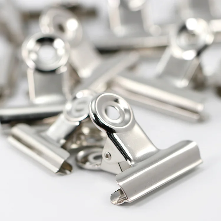 Hot Sell Bulldog Binder Clips 15Pack 1.2 Inch Metal Hinge Paper Clips Clamps for Pictures Photos Home Kitchen Office Supplies