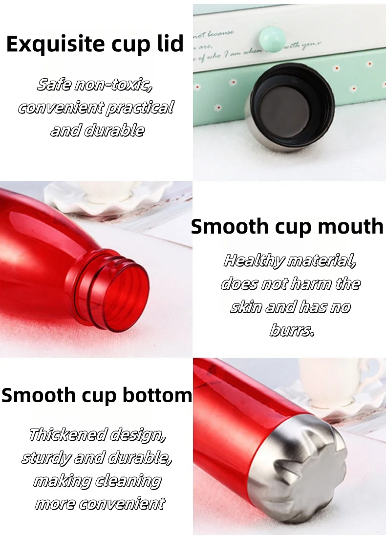 Custom-Colored 500ml Stainless Steel Water Bottle Portable with Casual Style Gym Back Schoolcola Shaped Boiling Water Drinking
