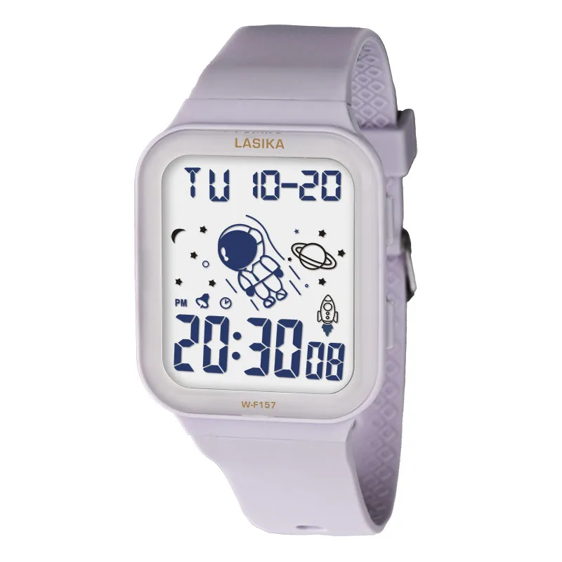 LASIKA-F157 New Design Model Digital Sports Watch Multiple Color Square Fashion Ladies Watch Multifunctional Student Clock Watch