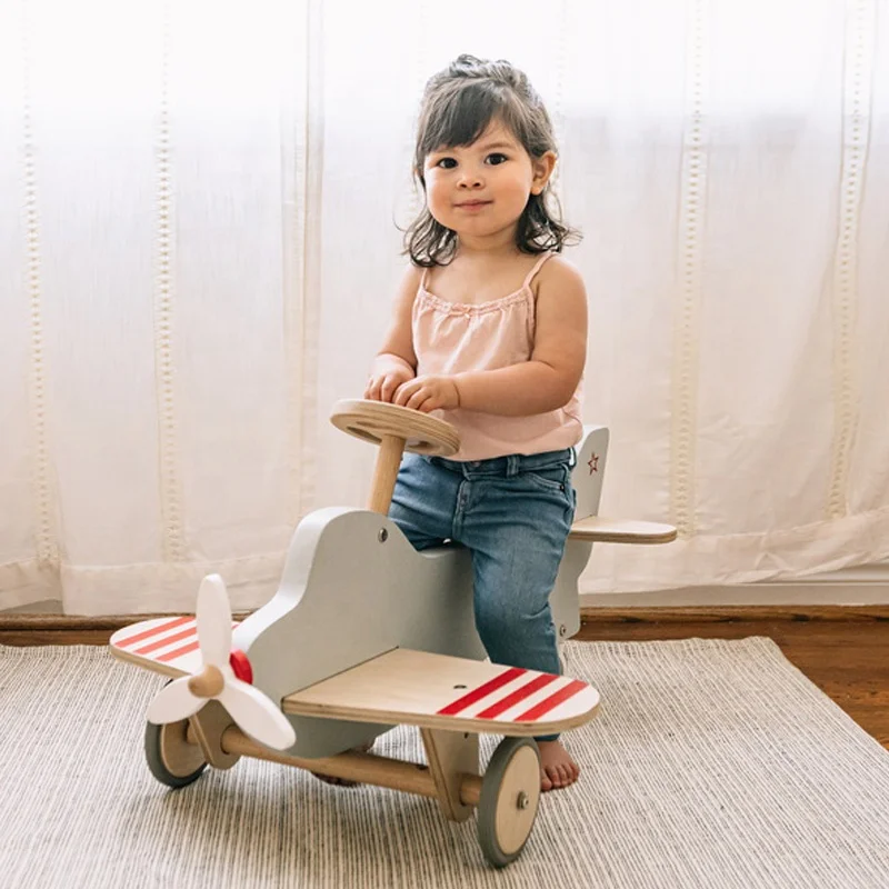 Asweets Toddler  Rocking House Kids Plane Wooden Raiding Horse Toy