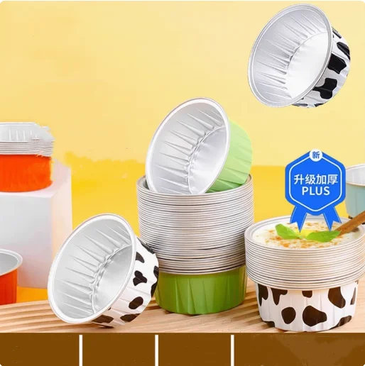 Competitive Price Custom Baking Food Packaging 4oz Foil Containers 125ml Disposable Aluminum Cup with Lids