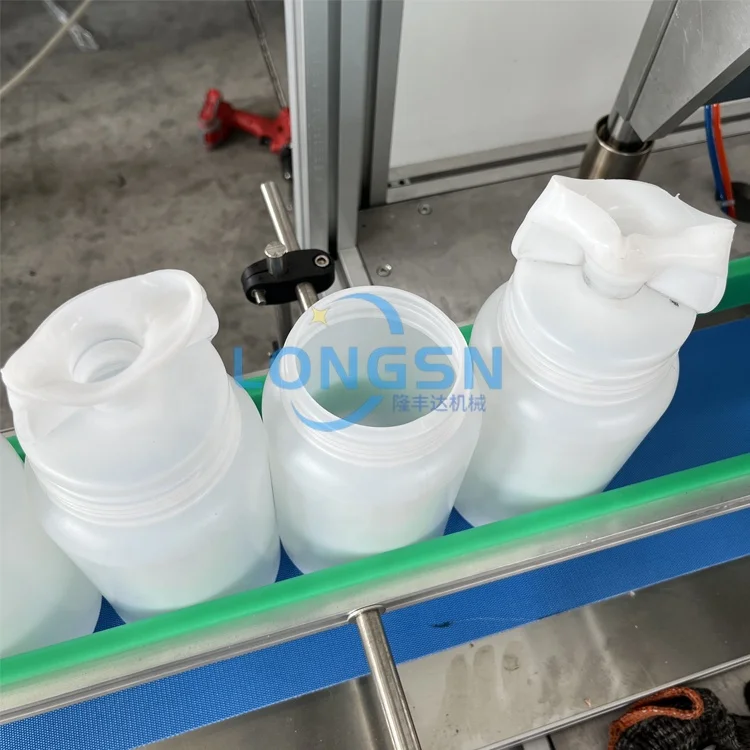 Automatic PP PET PE bottle jerrycan cutting machine/deflashing machine