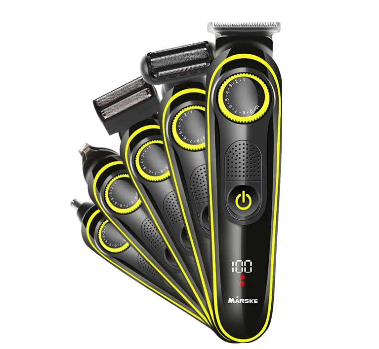 Multi-Functional LED Display CE Certificated Adjustable Combs Electric 5in1 Men Grooming Kit Hair Trimmer