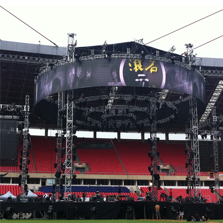 Screen concert outdoor wall digital stage background event rental indoor led display