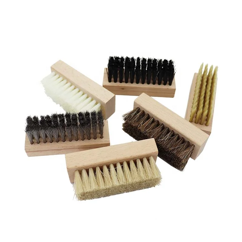 Multi-Functional Soft Medium Hard Stiff Bristles Sneaker Brush Boar Hair Horse Hair PP Nylon Steel Wire Shoe Brush for Cleaning