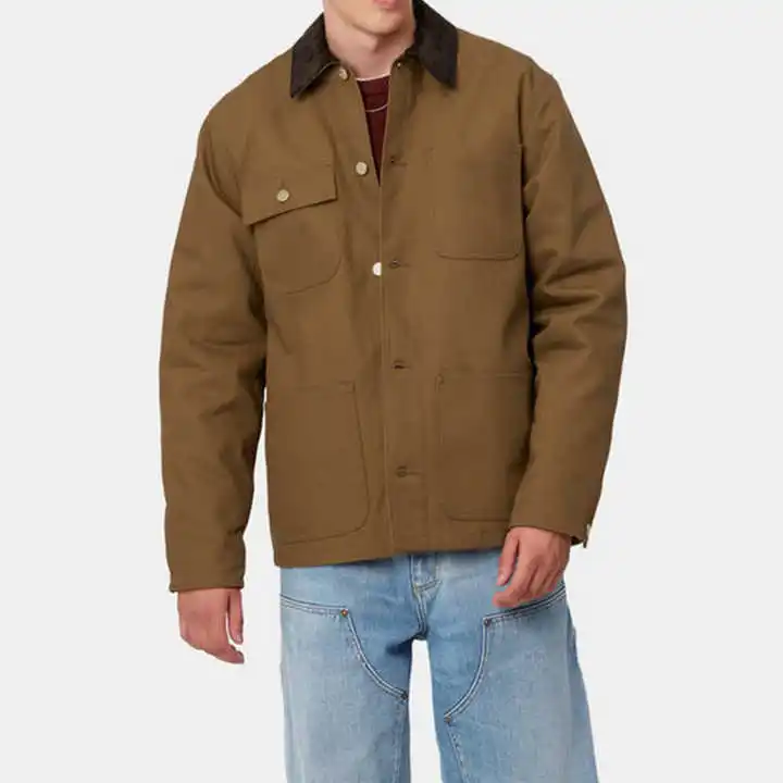 Best Selling Industrial Working Clothes Protective Safety Multi-pockets Track Jacket Unisex Canvas Workwear Jacket