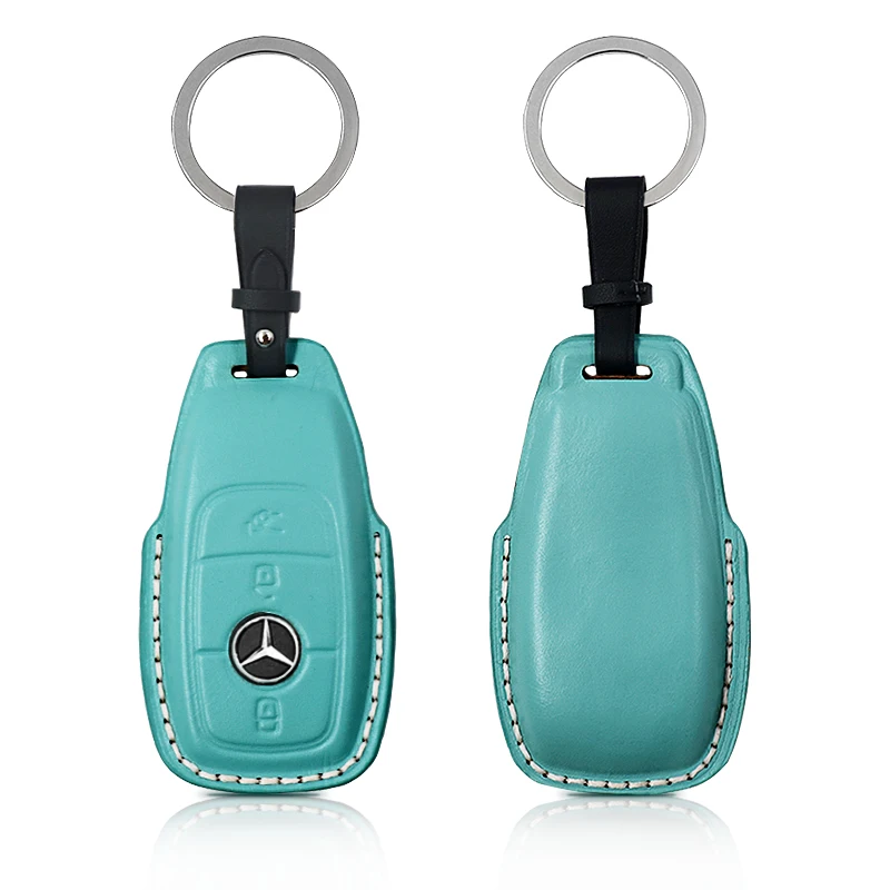 Leather Key Smart Wallet DIY Car Holder Keychain Leather Car Key Holder