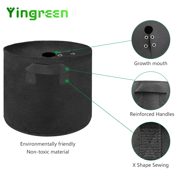 Customized Size 1 3 5 7 10 20 30 40 Gallon Vegetable Potato Garden Non Woven Fabrics Pots Plant Grow Bags