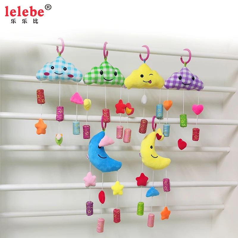 Baby windbell 2021 new OEM baby stroller decorative rattle crib hanging windbell plush toy for children