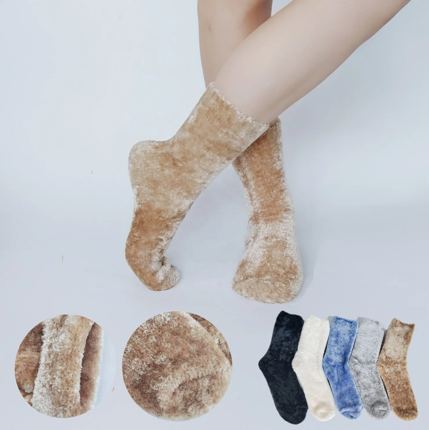 OEM Super Soft Hot Sell Feather Fluffy Indoor Women Men Cozy Socks Floor Winter Socks