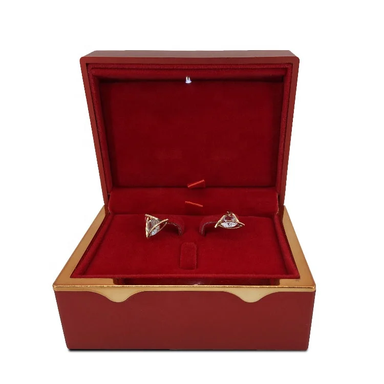 Роскошный яркий красный квадратный браслет, серьги, браслет, подарочный набор, ювелирный дисплей, пластиковая коробка