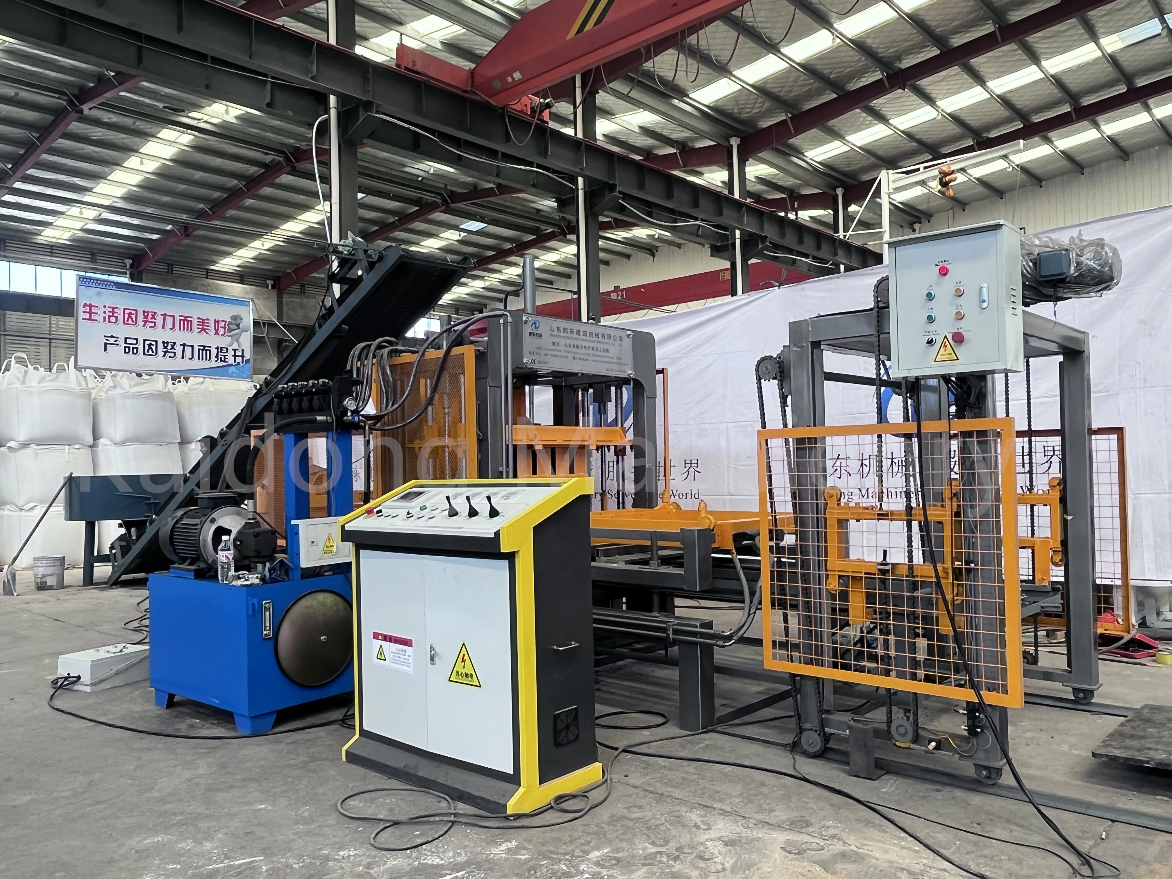 KAIDONG QT4-15E low price cement concrete make block machine hydraulic press block brick machine making automatic