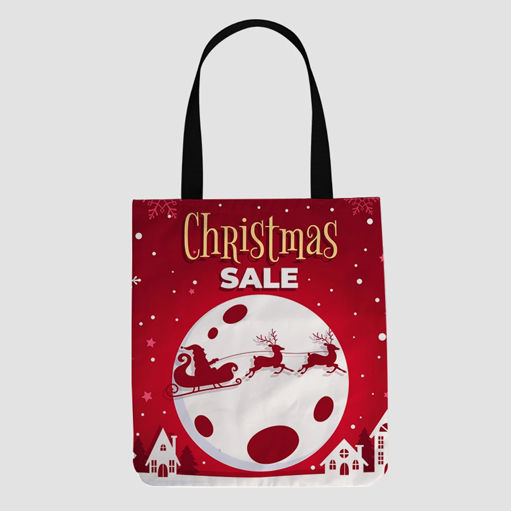 2021 custom canvas hand shopping bags shoulder Christmas style designer ladies handbags fashion trends for women men tote bag
